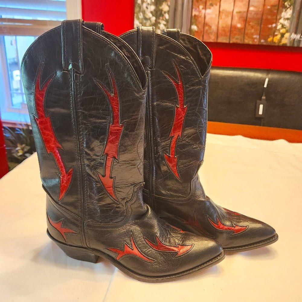 Code West Black and Red Women's Western Boots Size 6M